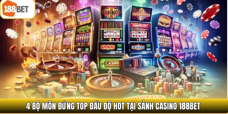 4 bộ môn đứng top đầu độ hot tại sảnh casino 188bet